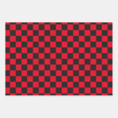 Weißes Rotes Blau, karierte Papiertücher Geschenkpapier Set (Vorderseite 2)