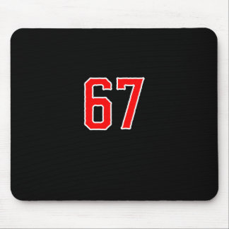 Weißes rotes Sportteam Nummer #67 Swea  Mousepad
