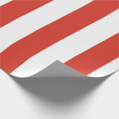weißes, rotes Streifenpapier Geschenkpapier (Ecke)