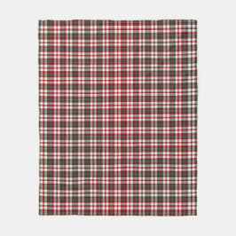 Weißes, rotes und dunkelgrünes Weihnachtskariertes Fleecedecke