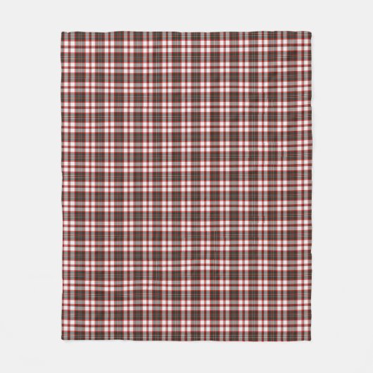 Weißes, rotes und dunkelgrünes Weihnachtskariertes Fleecedecke (Vorderseite)