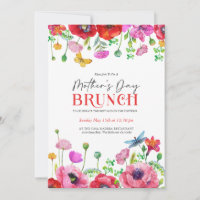Weißes Rotes Wasser Blumenstrauß Muttertag Brunch