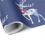 Weißes Rudolph - Weihnachtswrapping Paper Geschenkpapier (Rolleneckpunkt)