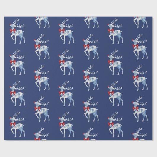 Weißes Rudolph - Weihnachtswrapping Paper Geschenkpapier (Flach)