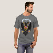 Weißes russisches doppelt-köpfiges Adler-Shirt T-Shirt (Vorne ganz)