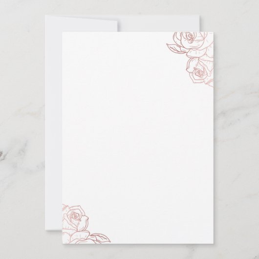 Weißes rustikales Brautparty Einladung (Rückseite)