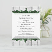 Weißes rustikales Foliage-Brautparty Einladung (Stehend Vorderseite)