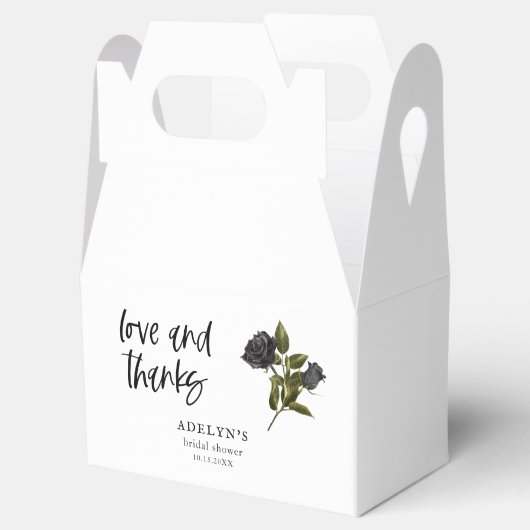 Weißes rustikales Gotisches Rose-Brautparty Geschenkschachtel (Geöffnet)