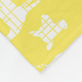 Weißes Rustikales Hirsch auf Gelbfleece-Blanket Fleecedecke (Ecke)