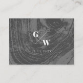 Weißes, rustikales Holz Textur Winter Hochzeit Platzkarte (Rückseite)