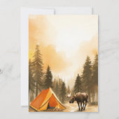 Weißes, rustikales Waldland Camping Geburtstag Einladung (Rückseite)