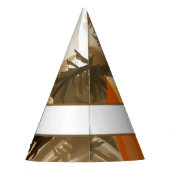 Weißes, rustikales Waldland Camping Geburtstag Partyhütchen (Rückseite)