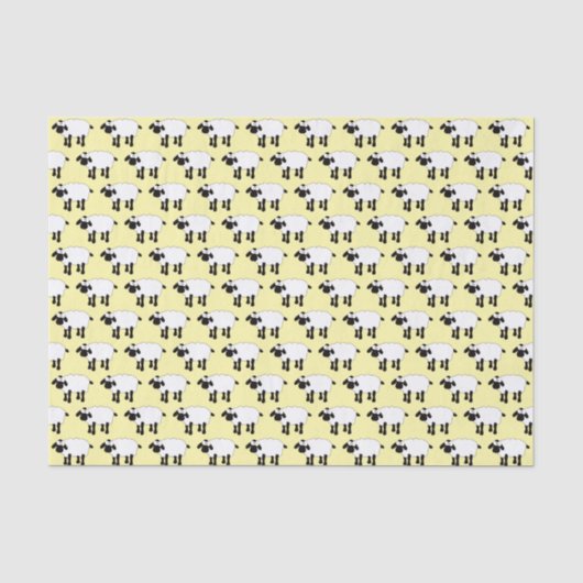 Weißes Schaf Seidenpapier (Vorderseite)