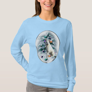 Weißes Schäferhund-Weihnachten T-Shirt