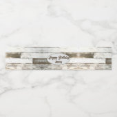 Weißes Scheunenholz rustikales Western Gastgeschen Wasserflaschenetikett (Einzelnes Label)