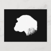 Weißes Schimpansenprofil Postkarte (Vorderseite)