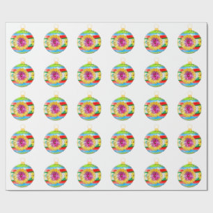 Weißes Schleifpapier für mehrfarbige Ornamente Geschenkpapier