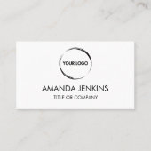 Weißes Schlichtes allgemeines Design Visitenkarte (Vorderseite)