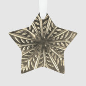 Weißes Schneeflockendesign Ornament (Vorderseite)