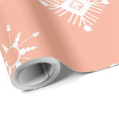 Weißes Schneeflockenmuster Geschenkpapier (Rolleneckpunkt)