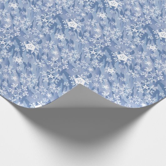 Weißes Schneeflockenpapier Geschenkpapier (Ecke)