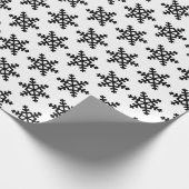 Weißes Schneeflockenpapier Geschenkpapier (Ecke)