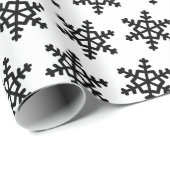 Weißes Schneeflockenpapier Geschenkpapier (Rolleneckpunkt)