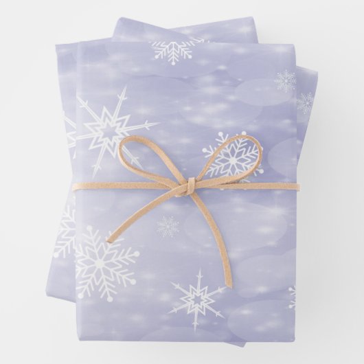 Weißes Schneeflockenpapier Geschenkpapier Set (Beispiel)