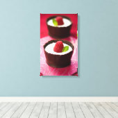 Weißes Schokoladenmousse Leinwanddruck (Insitu (Holzboden))