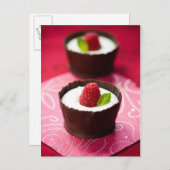 Weißes Schokoladenmousse Postkarte (Vorne/Hinten)