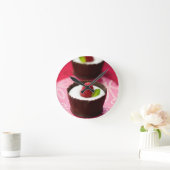 Weißes Schokoladenmousse Runde Wanduhr (Zuhause)