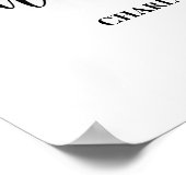 Weißes, schwarzes, elegantes Drehbuch willkommen A Poster (Ecke)