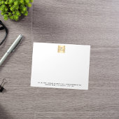 Weißes schwarzes Firmenlogo Notizblock