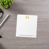 Weißes schwarzes Firmenlogo Notizblock