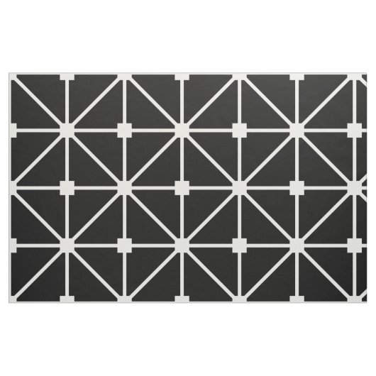 Weißes schwarzes Gittermuster Stoff (Fat Quarter (45,7 x 55,9 cm))