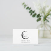 Weißes schwarzes Himmelsspirituelles Horoskop Visitenkarte (Stehend Vorderseite)