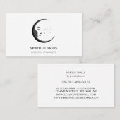 Weißes schwarzes Himmelsspirituelles Horoskop Visitenkarte (Vorne/Hinten)