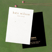 Weißes schwarzes Leder (Bild) Earring Display Card