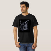 Weißes Schwarzes Lionhead - Sonnenbild T-Shirt (Vorne ganz)