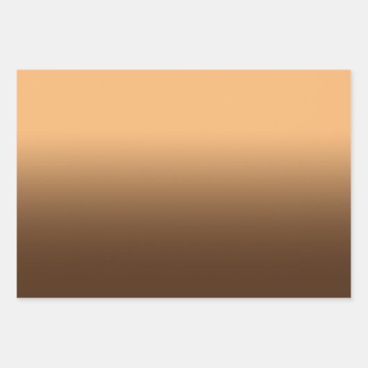 Weißes Schwarzes Orange und braun Ombre Mix Geschenkpapier Set (Vorderseite 3)