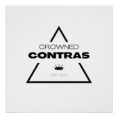 Weißes schwarzes Prismenblatt Kontras Glossy Poste Poster (Vorderseite)