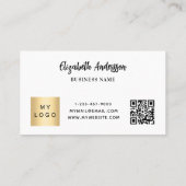 Weißes schwarzes QL-Logo Treuekarte (Rückseite)