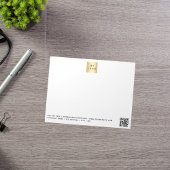Weißes schwarzes QR-Geschäftszeichen Notizblock