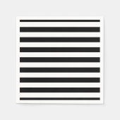 Weißes, schwarzes Streifen Serviette (Vorderseite)