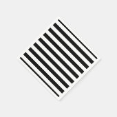 Weißes, schwarzes Streifen Serviette (Ecke)