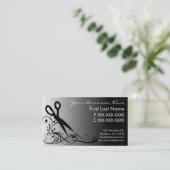 Weißes Schwarzes verblassen Visitenkarte (Stehend Vorderseite)