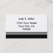 weißes Schwarzes Visitenkarte (Rückseite)