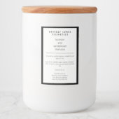 Weißes schwarzes, wasserdichtes Shampoo-Flaschenet Lebensmitteletikett (Vorderseite)