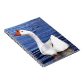 Weißes Schwimmgänse in blauem Wasser Notizblock (Rechte Seite)