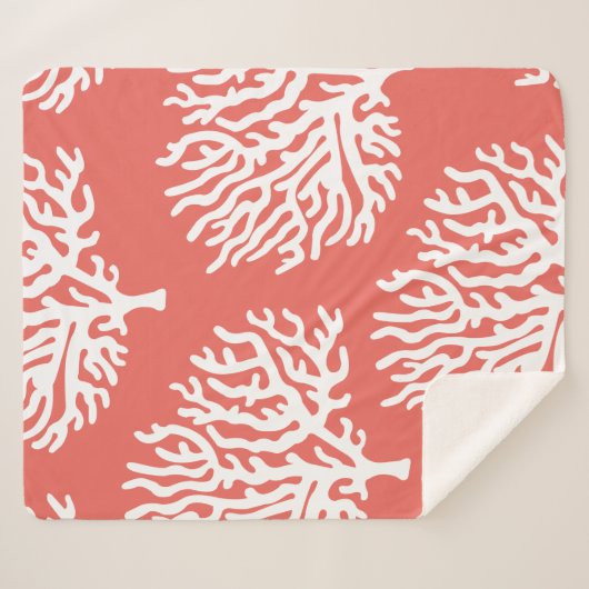 Weißes Seeküstenkoralle u. Korallen-Rosa Sherpadecke (Vorderseite (Horizontal))